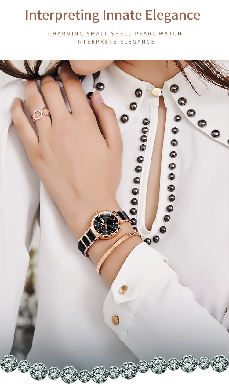 ساعة OLEVS النسائية - ساعة كوارتز فاخرة مقاومة للماء