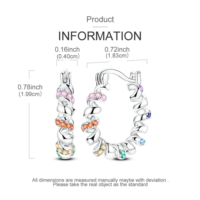 Boucles d'oreilles créoles en argent sterling 925 - Cadeau de mariage et de fiançailles