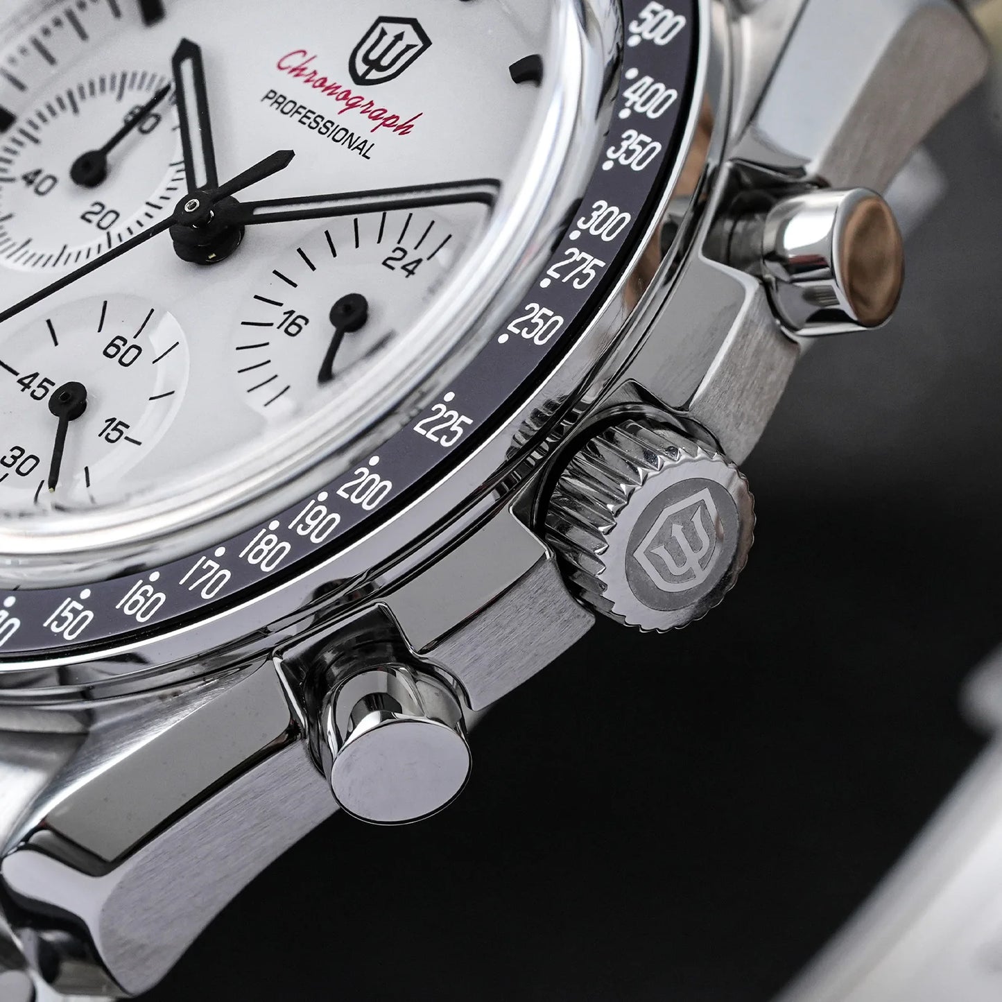 Montre Watchdives WD1863 à quartz, mouvement chronographe VK63, verre saphir bombé, étanche à 10 bar, luminescente, 39 mm, style vintage