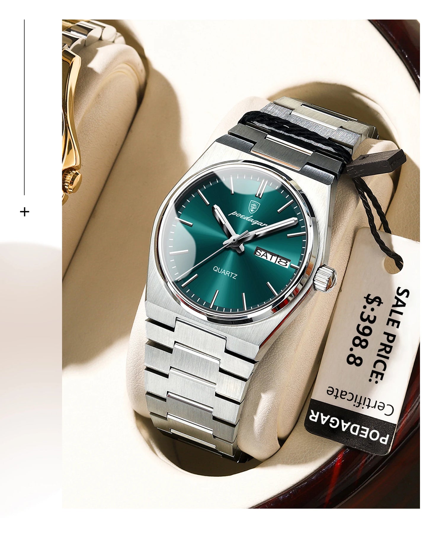 Montre femme POEDAGAR - Montre à quartz professionnelle, étanche et lumineuse