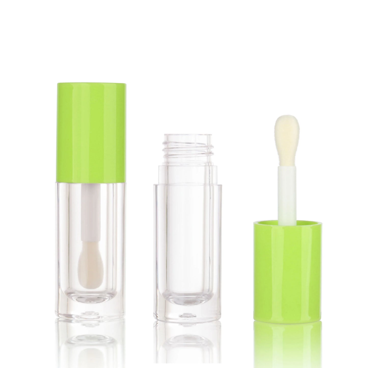 أنابيب ملمع شفاه فارغة - 10 عبوات مستديرة سعة 6 مل مع فرشاة