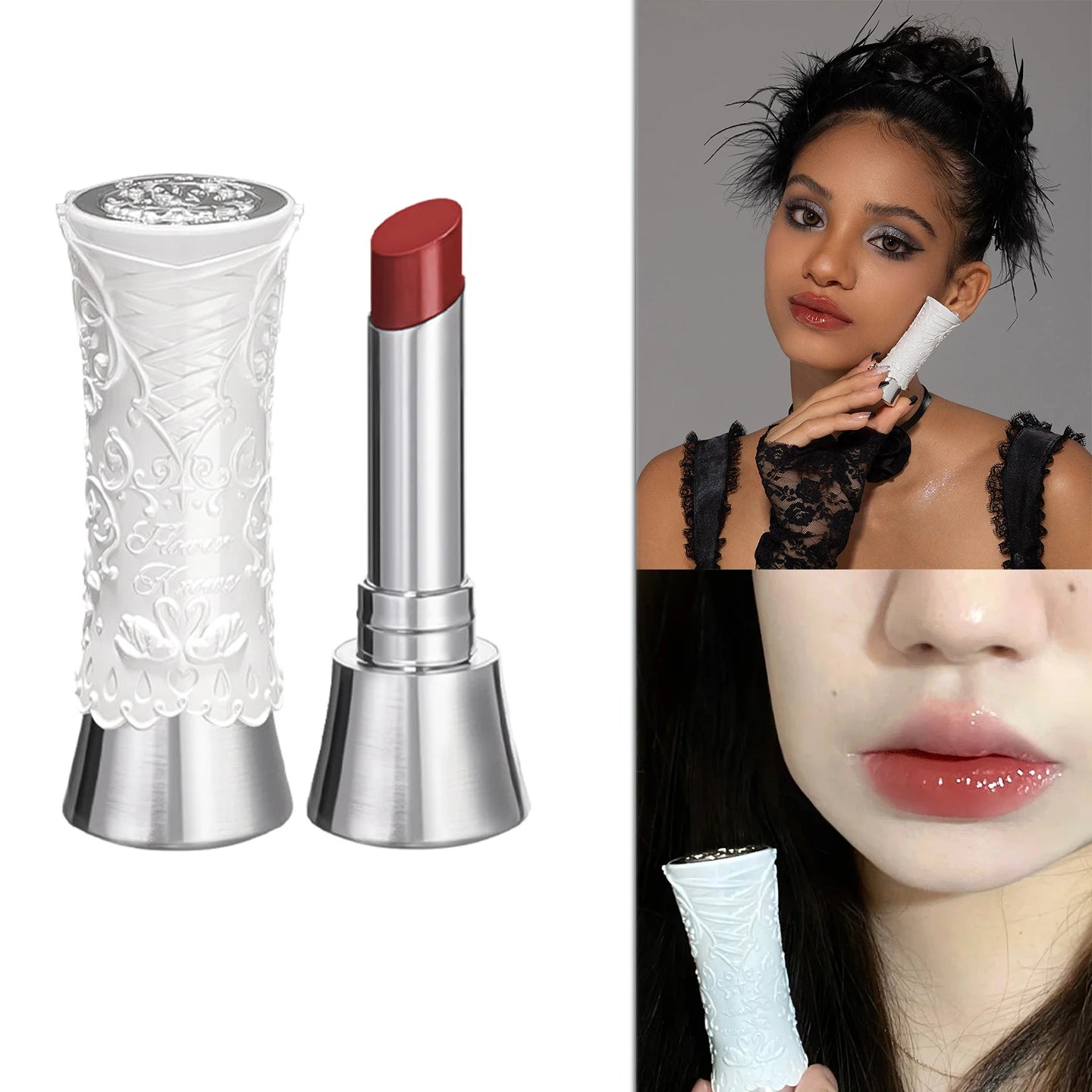 Gloss à lèvres teinté à l'huile - Maquillage hydratant végan pour les lèvres