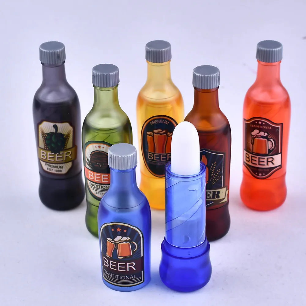 مجموعة مرطب شفاه لطيفة على شكل زجاجة - 24 قطعة مرطبة للشفاه بنكهات مختلفة