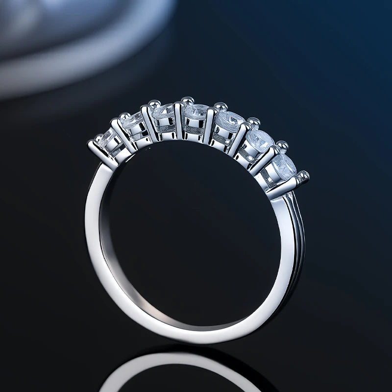 خاتم ذيل من الموزانيت - فضة إسترليني عيار 925 مع شهادة GRA