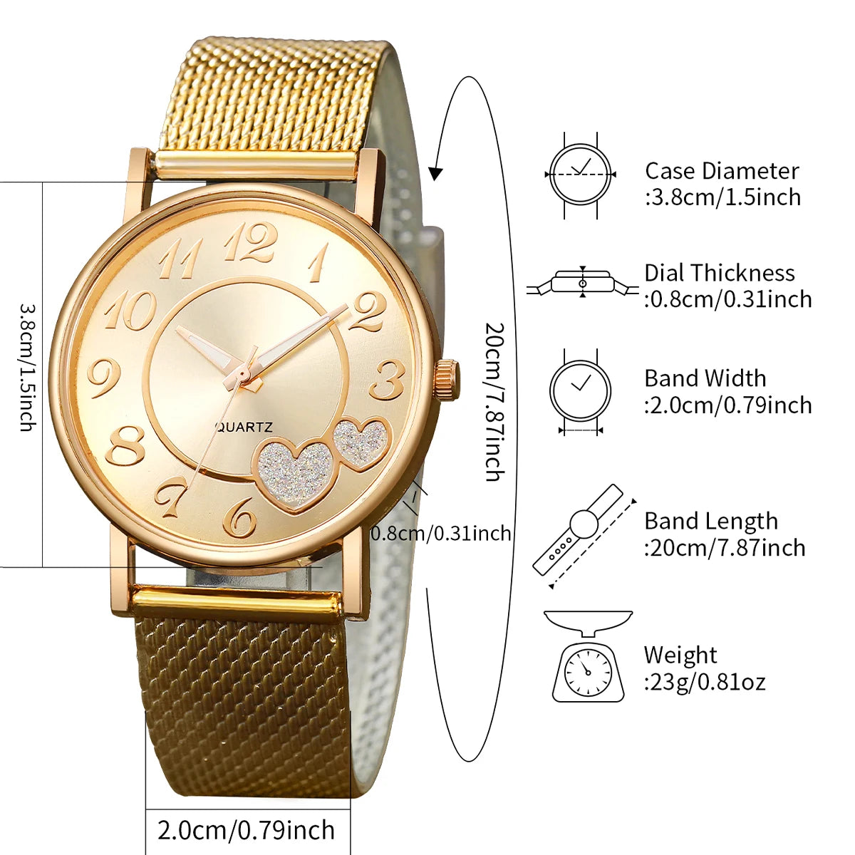 Women's Watch Set - 5/6pcs Diamond Leather Band Quartz Watches