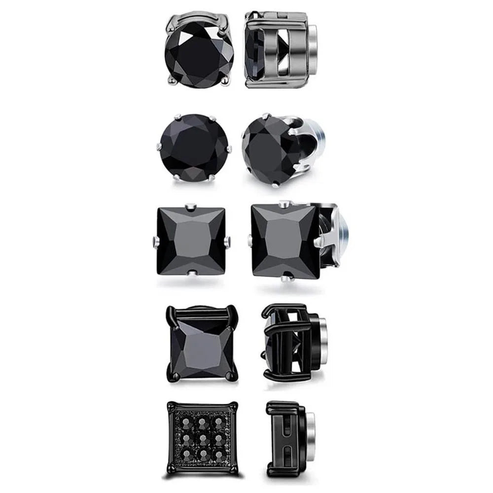 أقراط مغناطيسية - أقراط كريستالية غير قابلة للثقب من الزركون