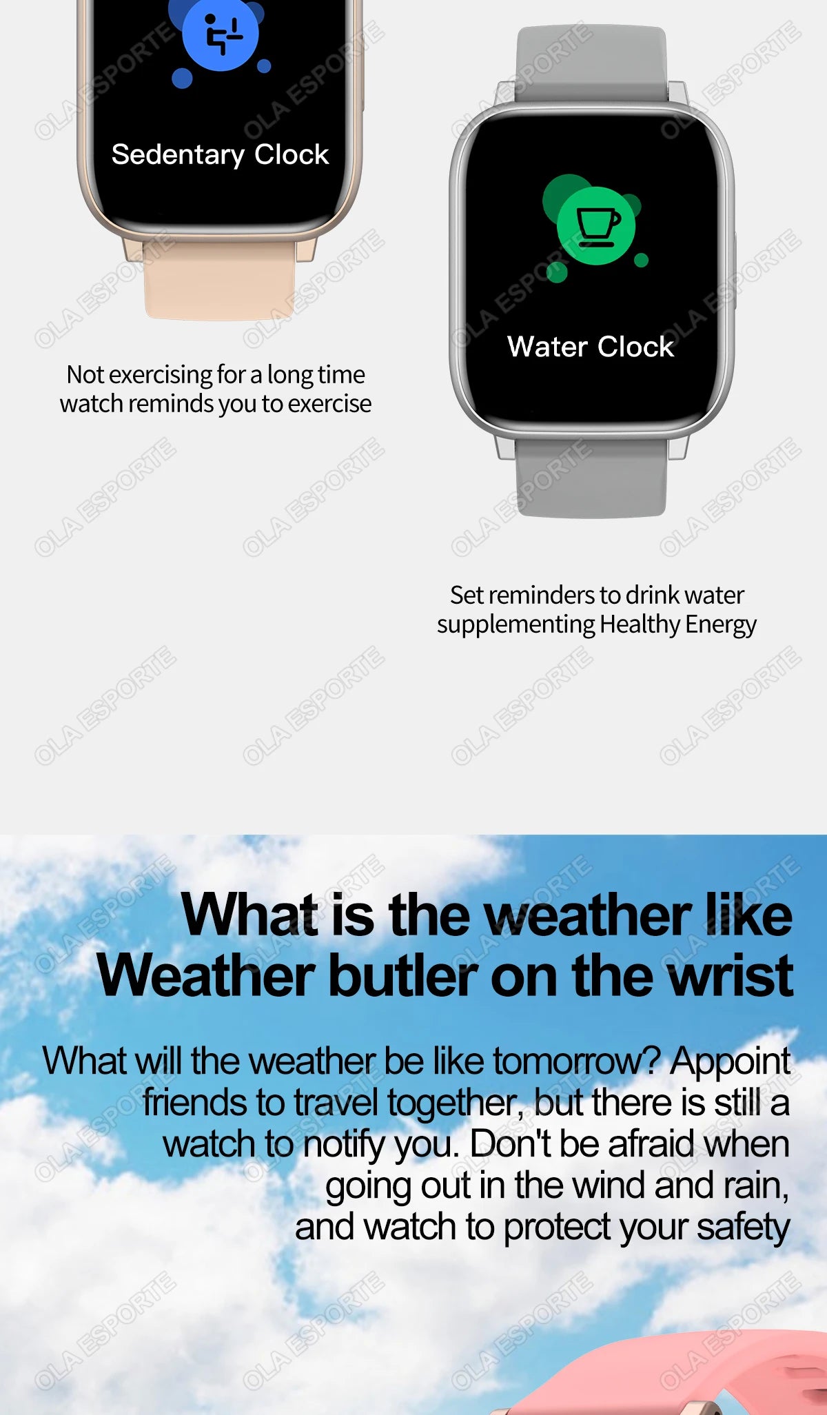 Smart Watch 2025 - GPS HD Touch Screen Blood Pressure Monitor Bluetooth Call