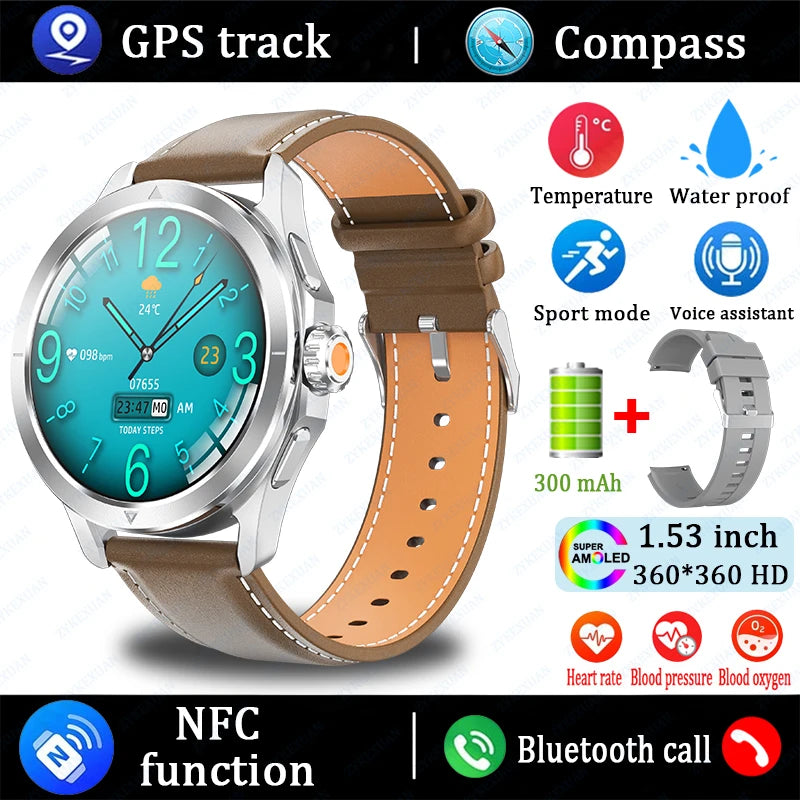 S4 Ultra Smart Watch - AMOLED Outdoor Sport NFC GPS Heart Rate Waterproof
