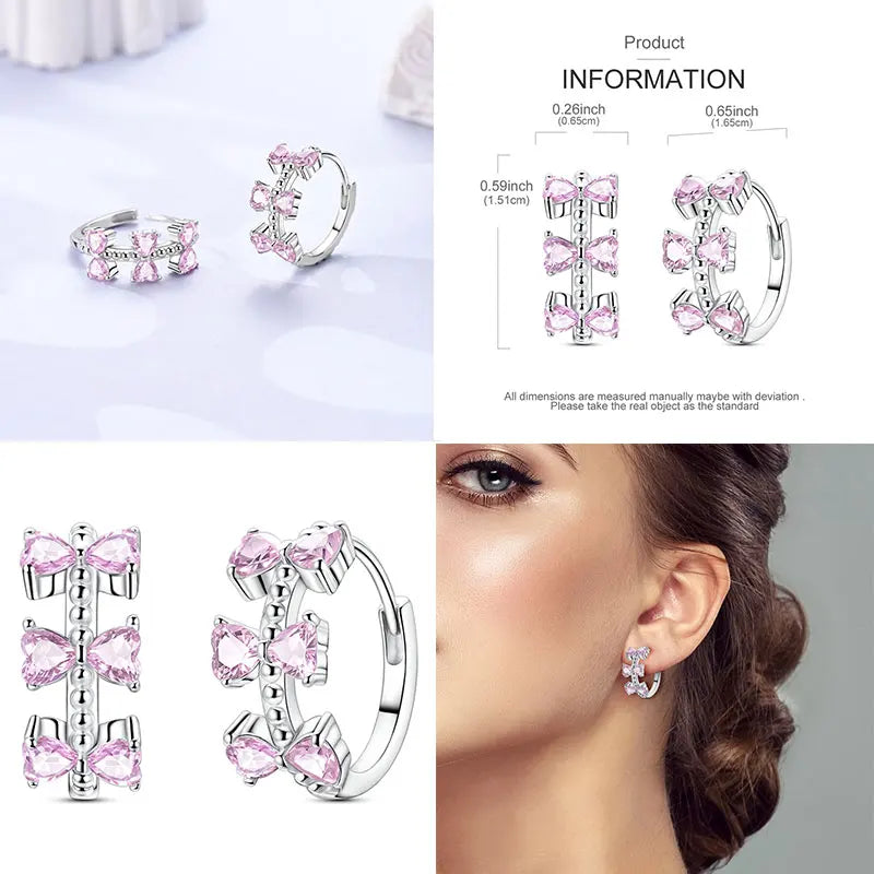 Boucles d'oreilles créoles en argent sterling 925 - Cadeau de mariage et de fiançailles