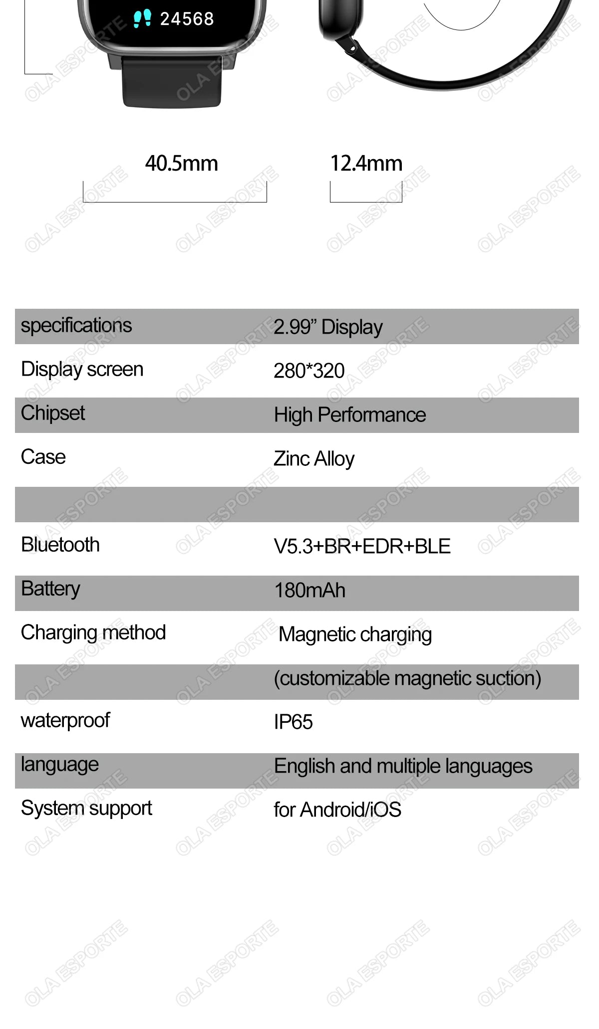 Smart Watch 2025 - GPS HD Touch Screen Blood Pressure Monitor Bluetooth Call