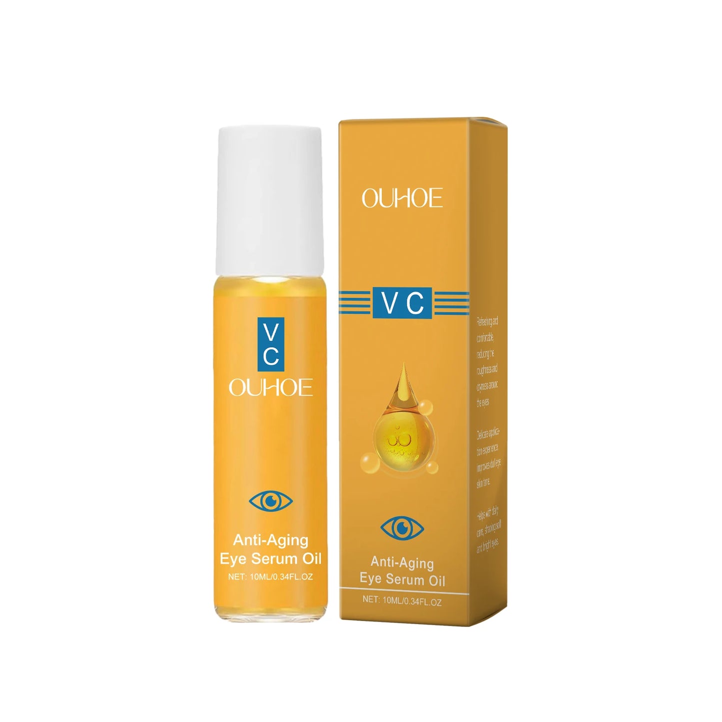 زيت سيروم العين المضاد للشيخوخة - علاج تفتيح وتقوية البشرة بفيتامين سي