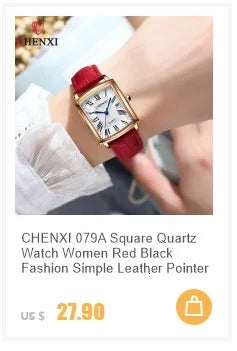 Montre homme CHENXI 973 à quartz, multifonctions, avec phase de lune et date, cadran analogique romain et bracelet en cuir. Idéale comme cadeau.