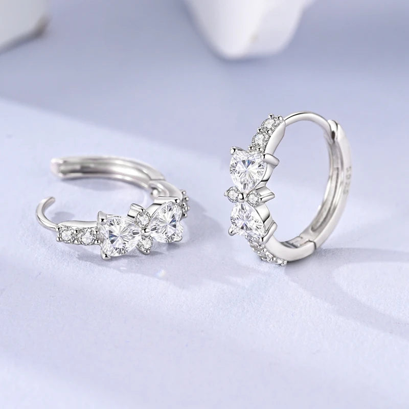 Boucles d'oreilles créoles en argent sterling 925 - Cadeau de mariage et de fiançailles