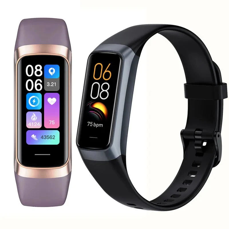 LIGE Smart Bracelet - 1.1" AMOLED Heart Rate Waterproof Body Temperature Tracker