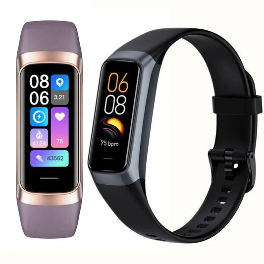 LIGE Smart Bracelet - 1.1" AMOLED Heart Rate Waterproof Body Temperature Tracker