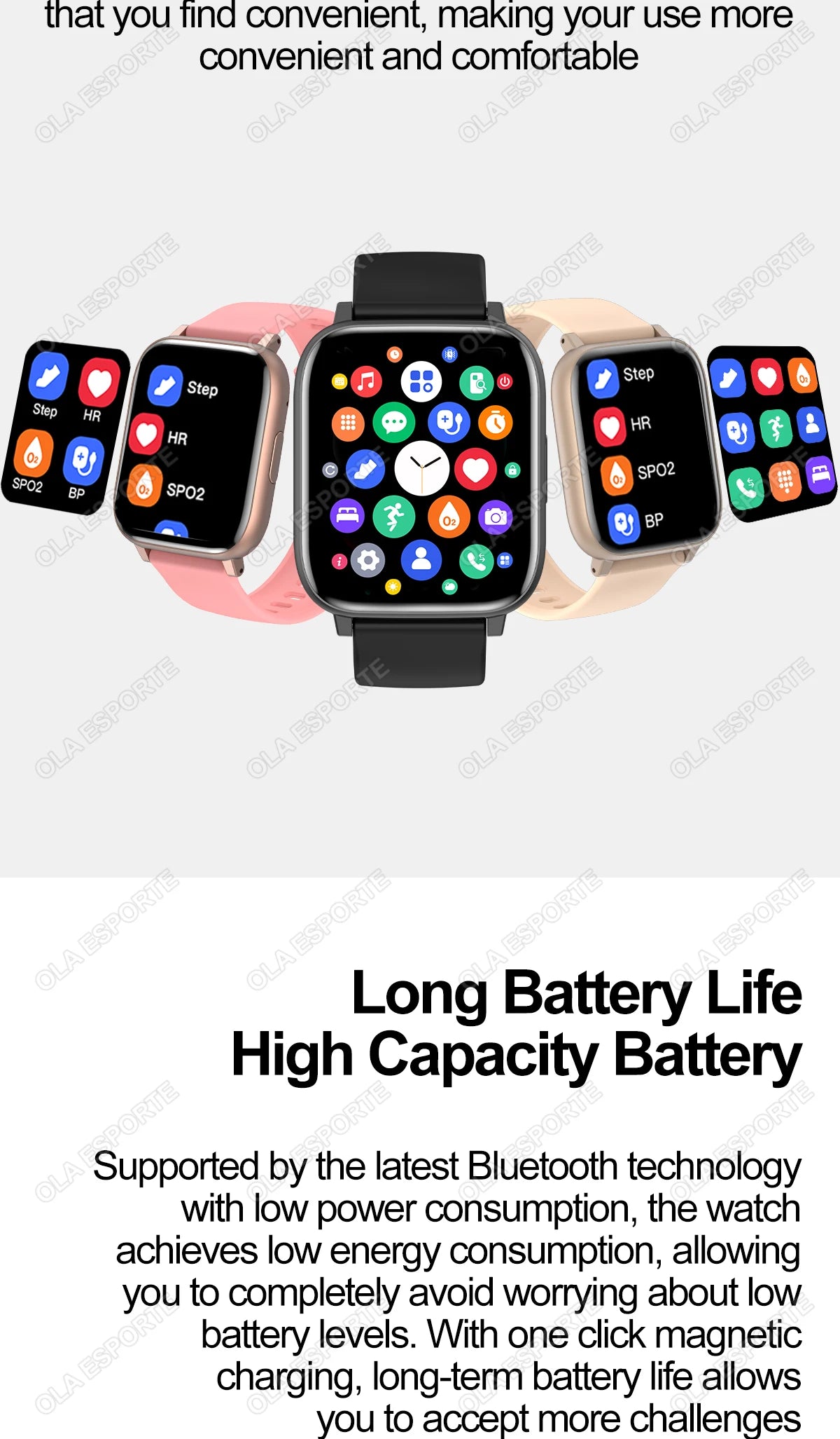 Smart Watch 2025 - GPS HD Touch Screen Blood Pressure Monitor Bluetooth Call