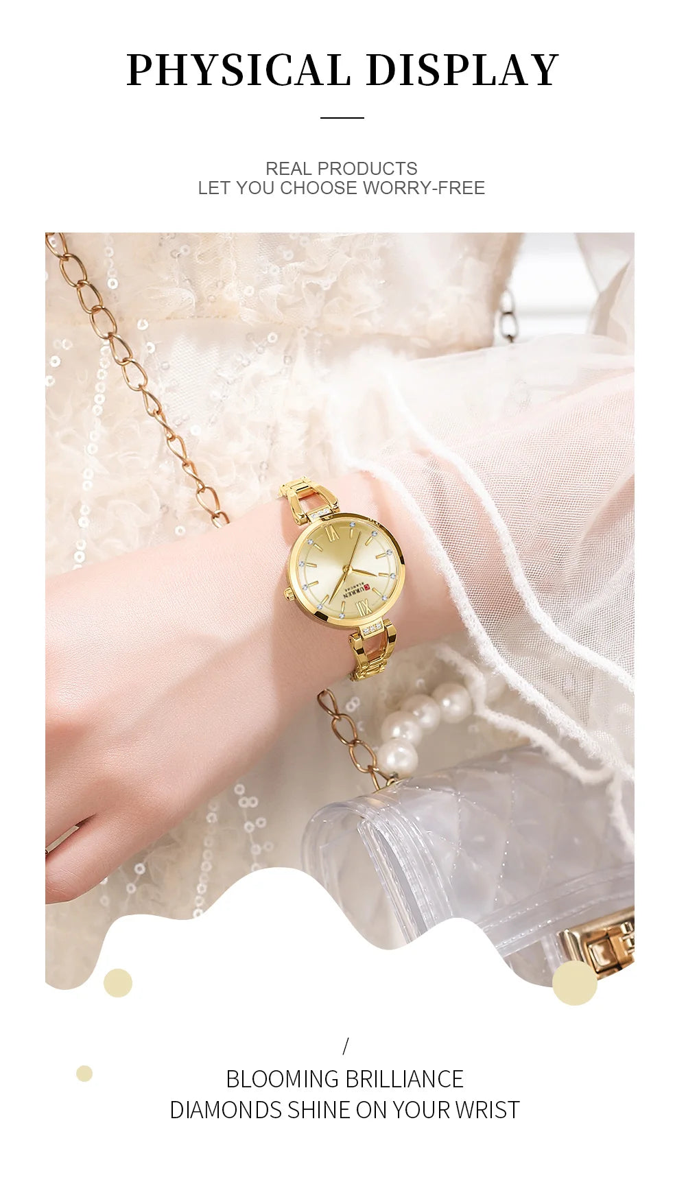 Montre femme CURREN 9092 - Montre bracelet affaires de luxe en acier