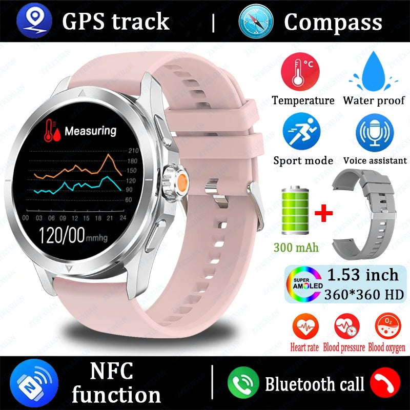 S4 Ultra Smart Watch - AMOLED Outdoor Sport NFC GPS Heart Rate Waterproof