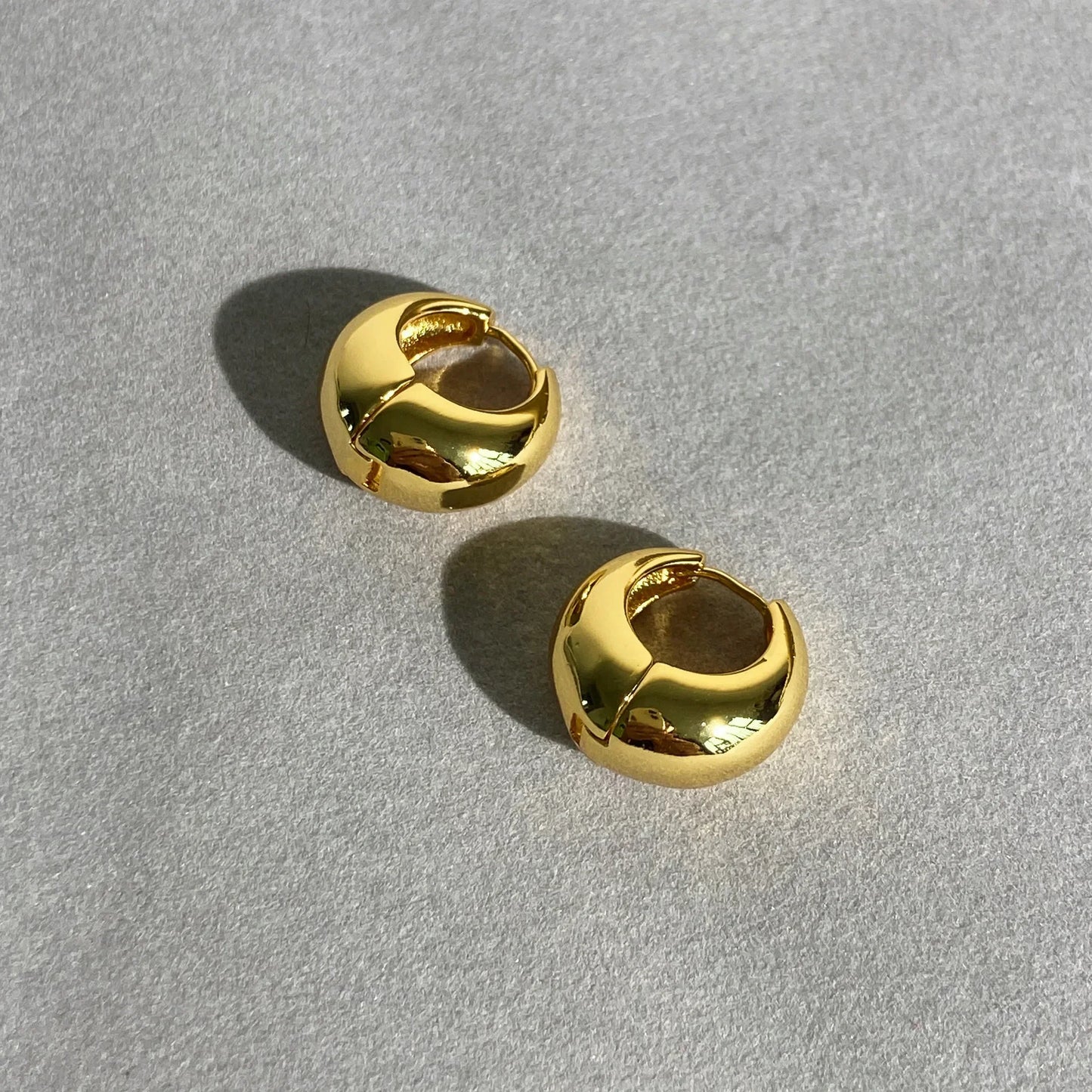 Boucles d'oreilles créoles ovales punk - Boucles d'oreilles minimalistes géométriques en forme de U