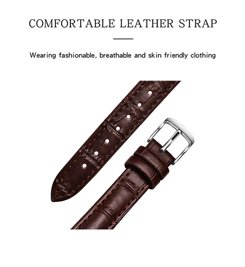 ساعة SANDA 1116 النسائية - ساعة كوارتز مستطيلة مقاومة للماء