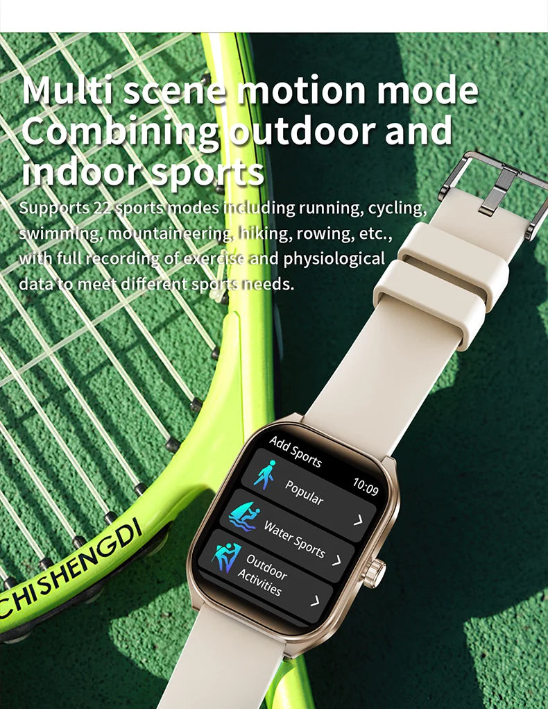 KHwatch Smart Watch - 2.01" Curved Screen Bluetooth Call IP68 Waterproof