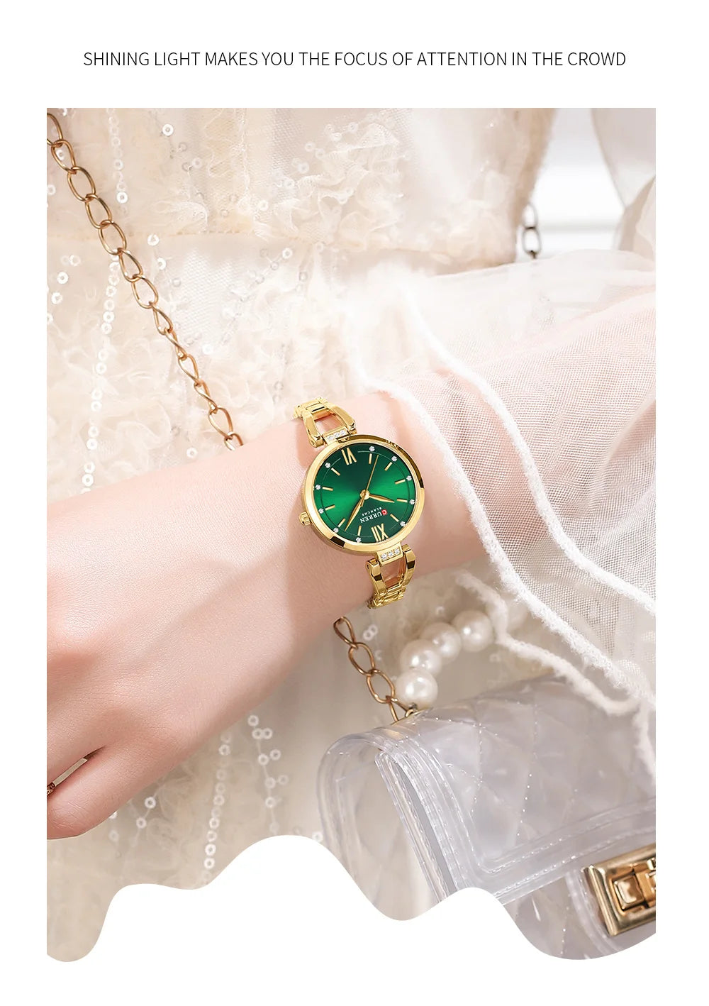 Montre femme CURREN 9092 - Montre bracelet affaires de luxe en acier