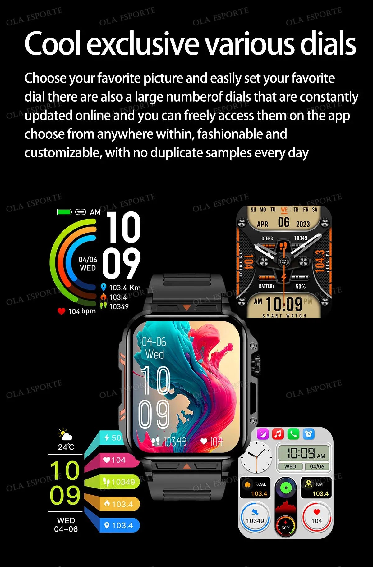 Military Smart Watch 2025 - Health Monitor Bluetooth Call IP68 Waterproof Fitness