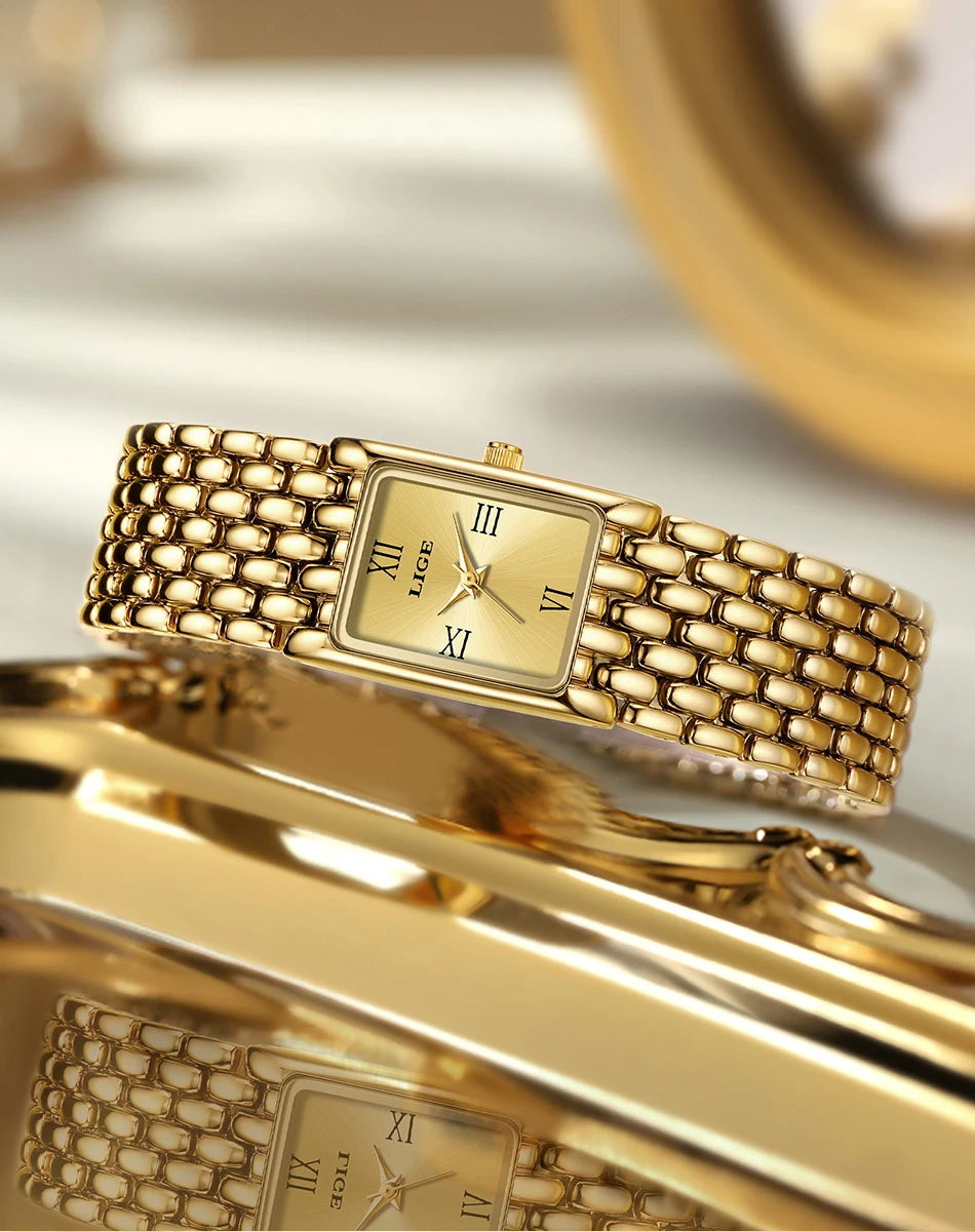 Montre LIGE pour couple - Montres à quartz minimalistes en acier inoxydable