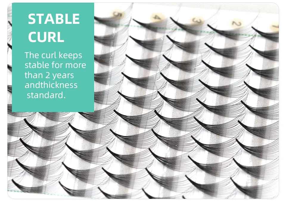 رموش AGUUD الروسية الجاهزة للتكثيف - ١٠ علب - معجبين كثر