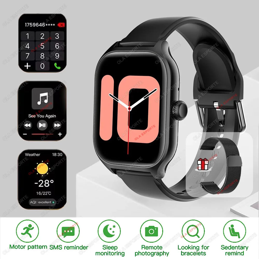 Outdoor Smart Watch - 2.01" HD Heart Rate Bluetooth Calls GPS Waterproof DIY