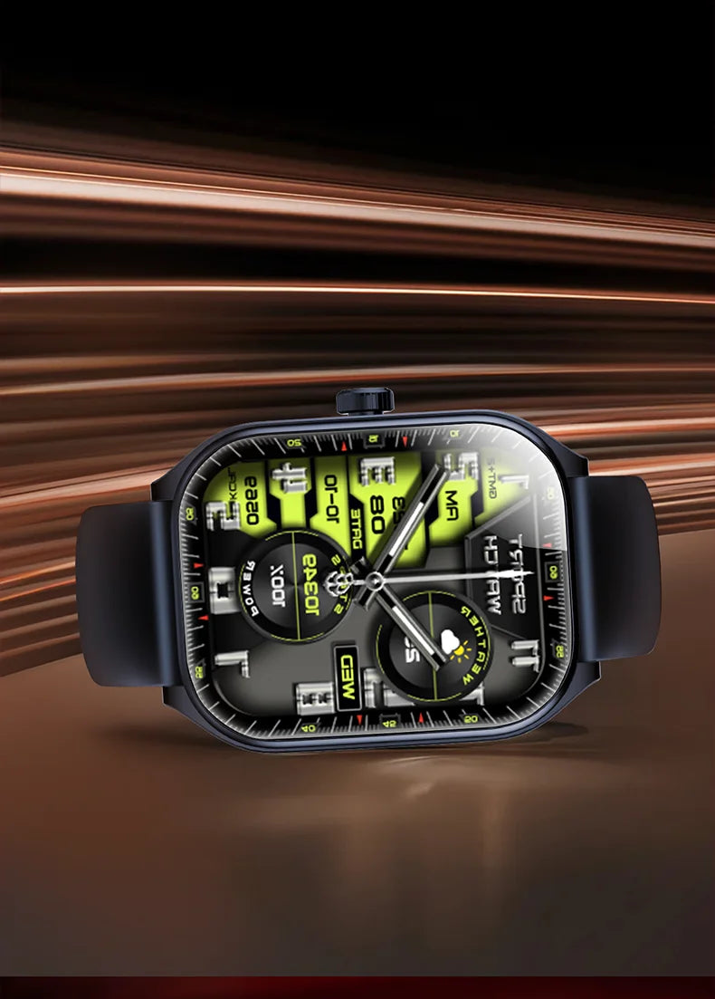 KHwatch Smart Watch - 2.01" Curved Screen Bluetooth Call IP68 Waterproof