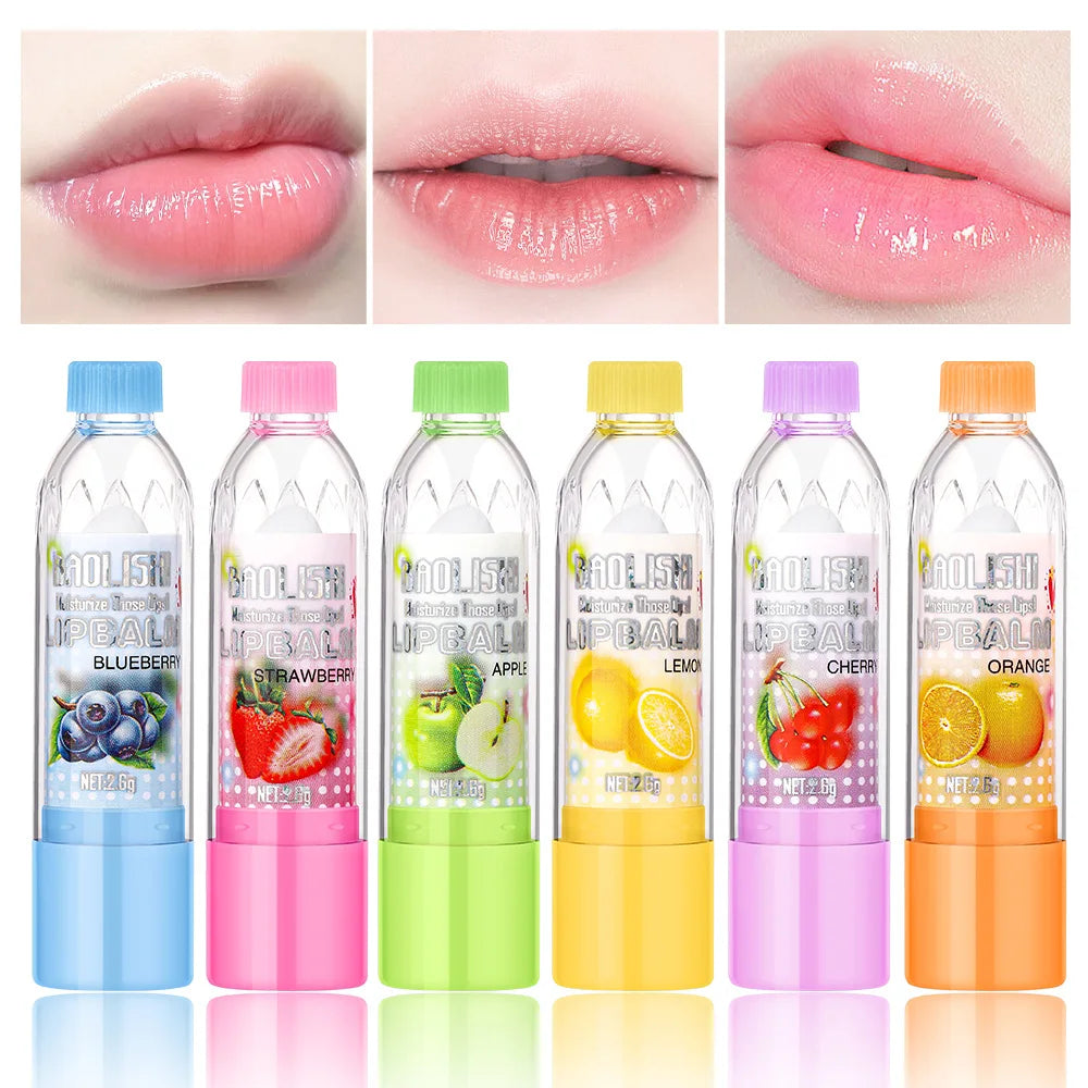 مجموعة مرطب شفاه لطيفة على شكل زجاجة - 24 قطعة مرطبة للشفاه بنكهات مختلفة
