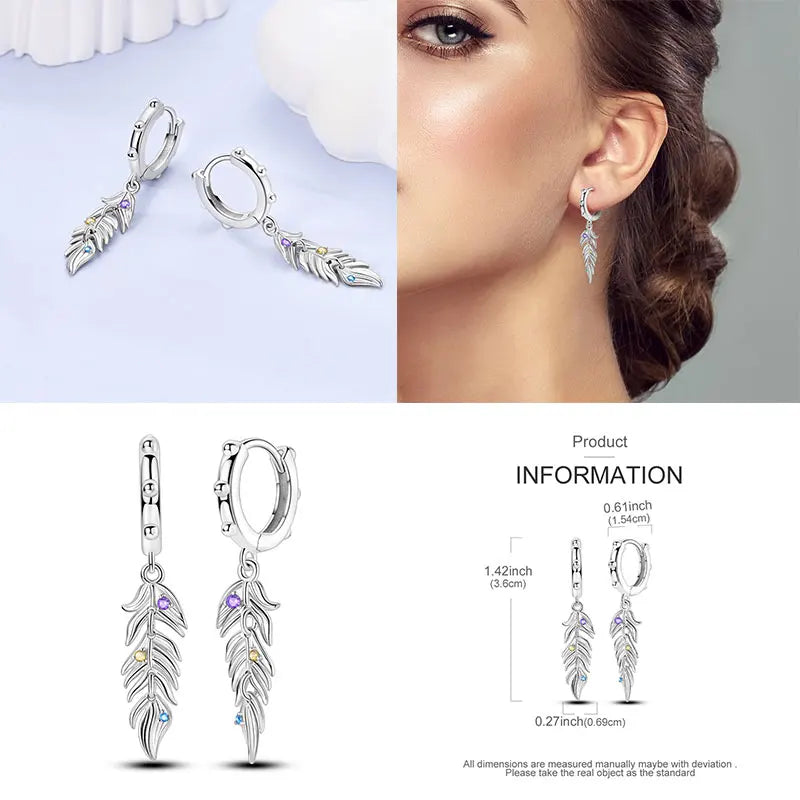 Boucles d'oreilles créoles en argent sterling 925 - Cadeau de mariage et de fiançailles