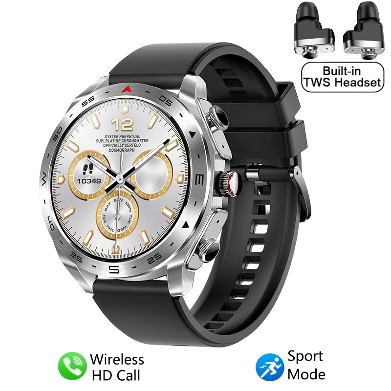 Smart Watch TWS 2-in-1 - Bluetooth Earphones HIFI GPS Heart Rate Bluetooth Call