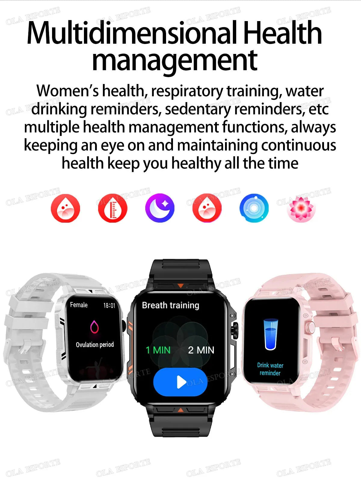 Military Smart Watch 2025 - Health Monitor Bluetooth Call IP68 Waterproof Fitness