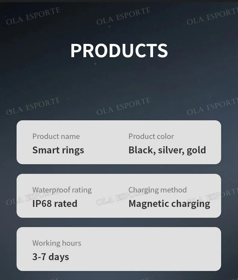 Bague connectée 2025 - Moniteur de santé avec une autonomie de 10 jours