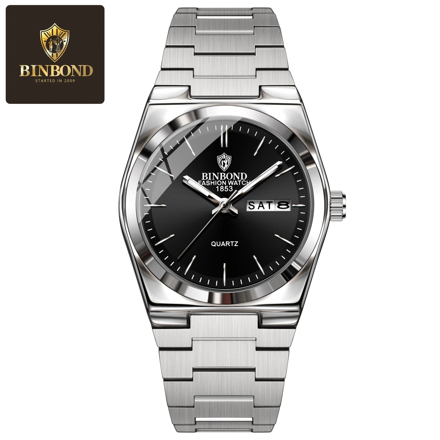 Montre femme BINBOND 103 - Montre à quartz ultra-mince à double calendrier