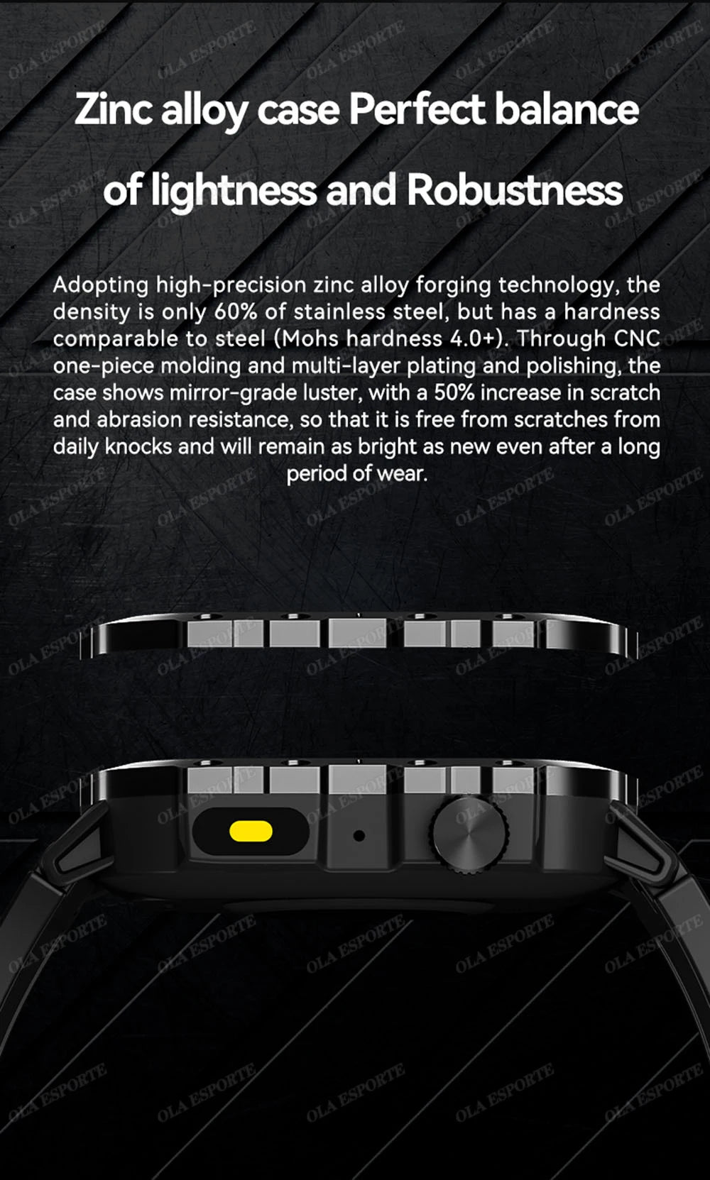 Outdoor Sports Smart Watch - 2.01" HD Screen LED Flashlight GPS Tracker