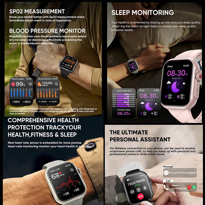 Watch Ultra 2 - 1000mAh 1.85" HD Full Touch Screen IP68 Bluetooth Call