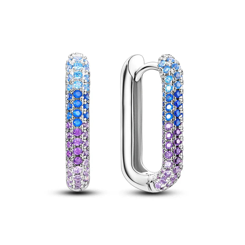 Boucles d'oreilles créoles en argent sterling 925 - Cadeau de mariage et de fiançailles