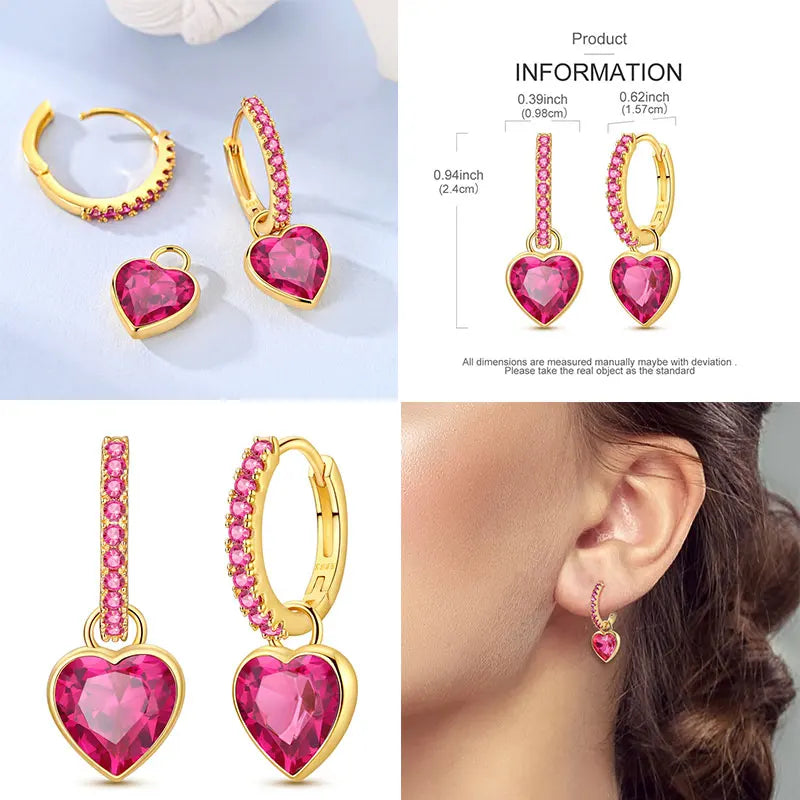 Boucles d'oreilles créoles en argent sterling 925 - Cadeau de mariage et de fiançailles