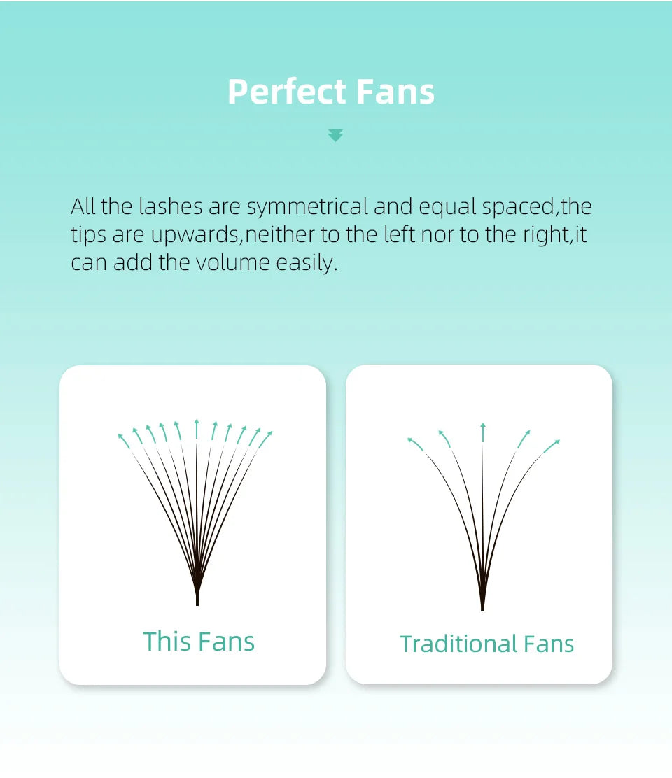 رموش AGUUD الروسية الجاهزة للتكثيف - ١٠ علب - معجبين كثر