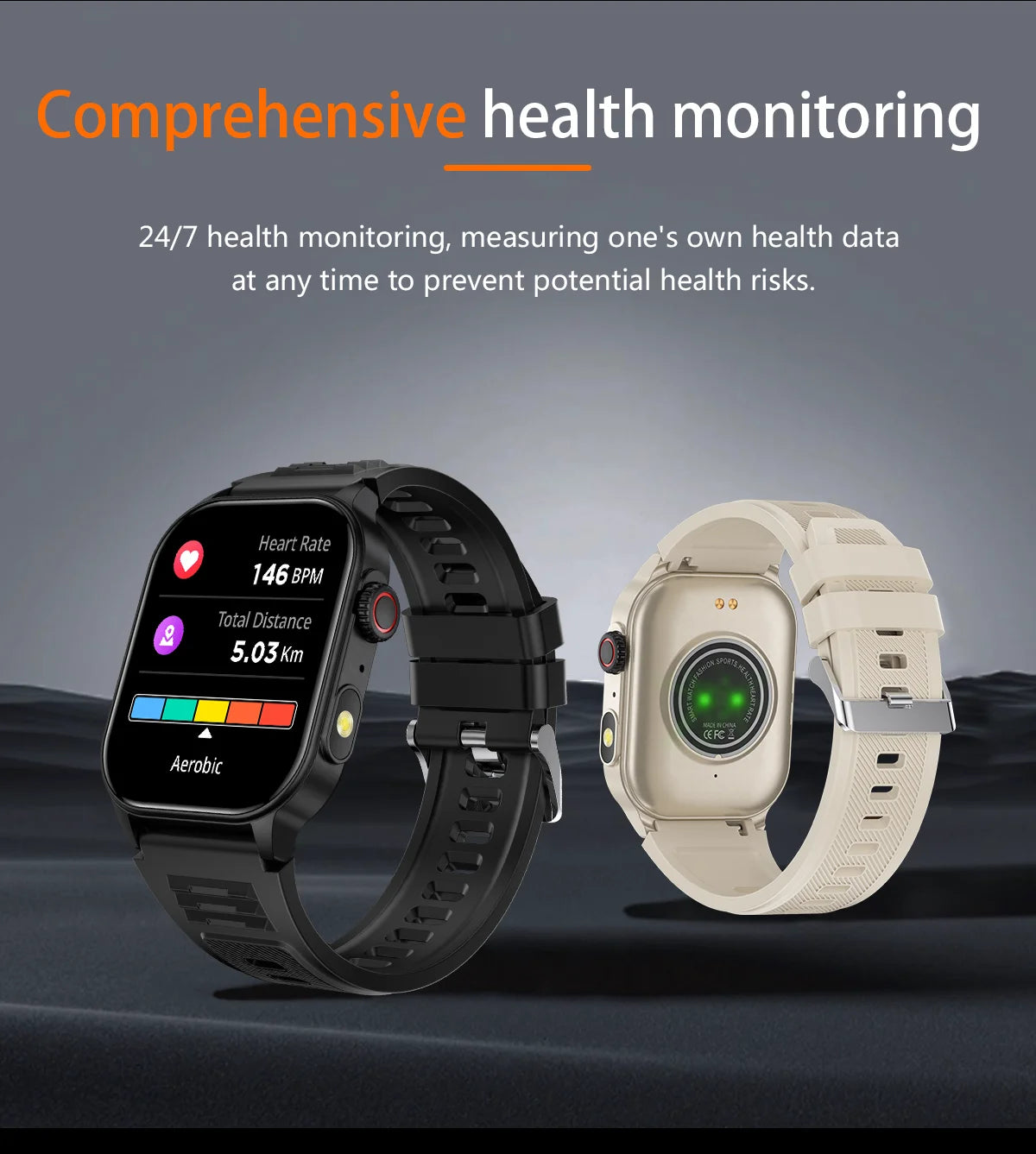 LIGE Smart Watch - 2.01" HD Display AI Voice Bluetooth Call Health Monitor
