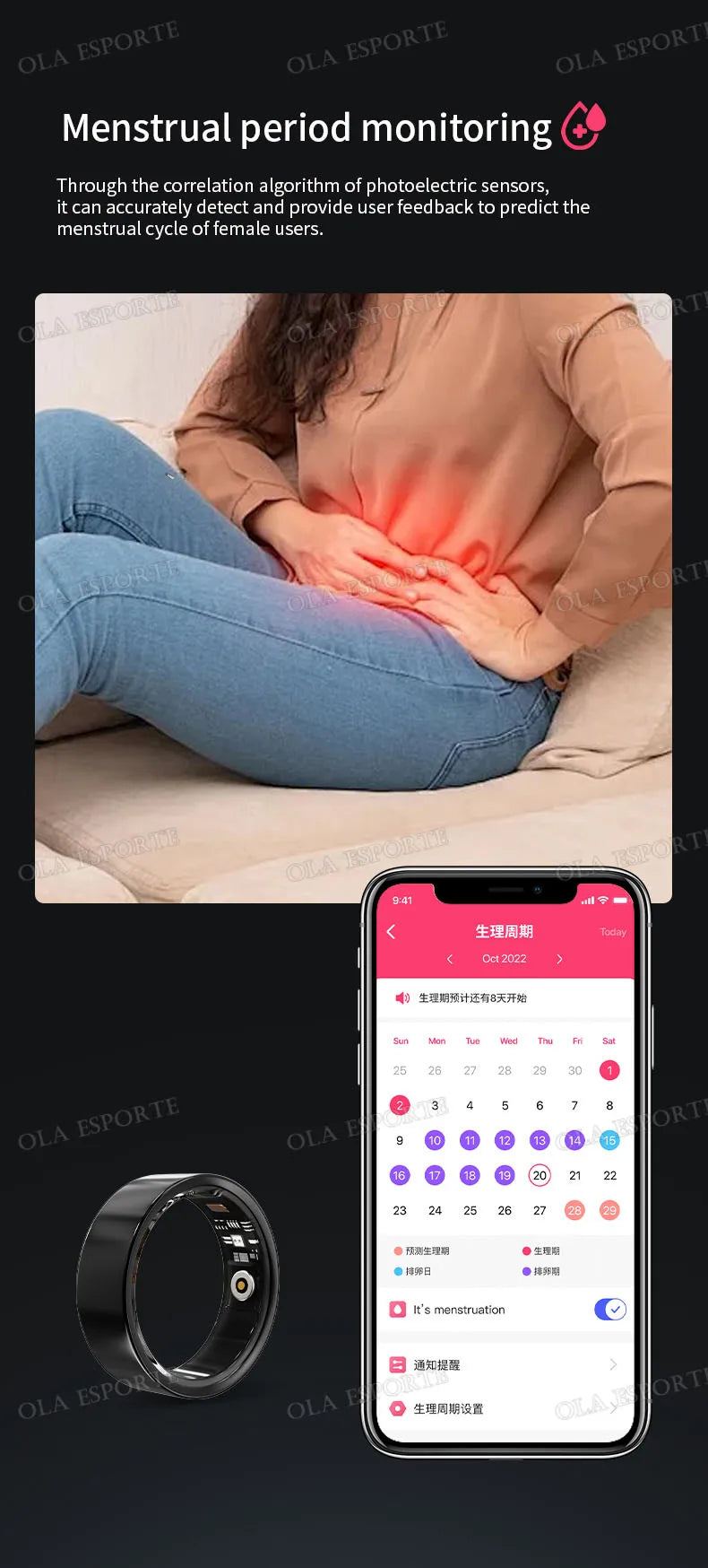 Bague connectée 2025 - Moniteur de santé avec une autonomie de 10 jours