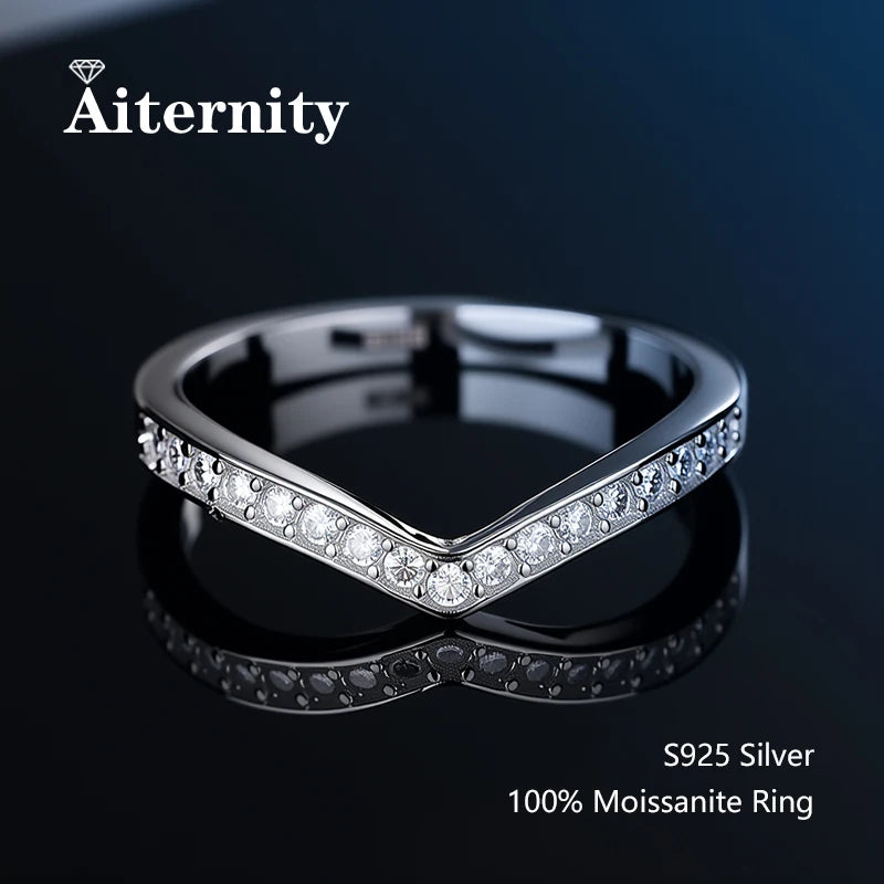 خاتم ذيل من الموزانيت - فضة إسترليني عيار 925 مع شهادة GRA