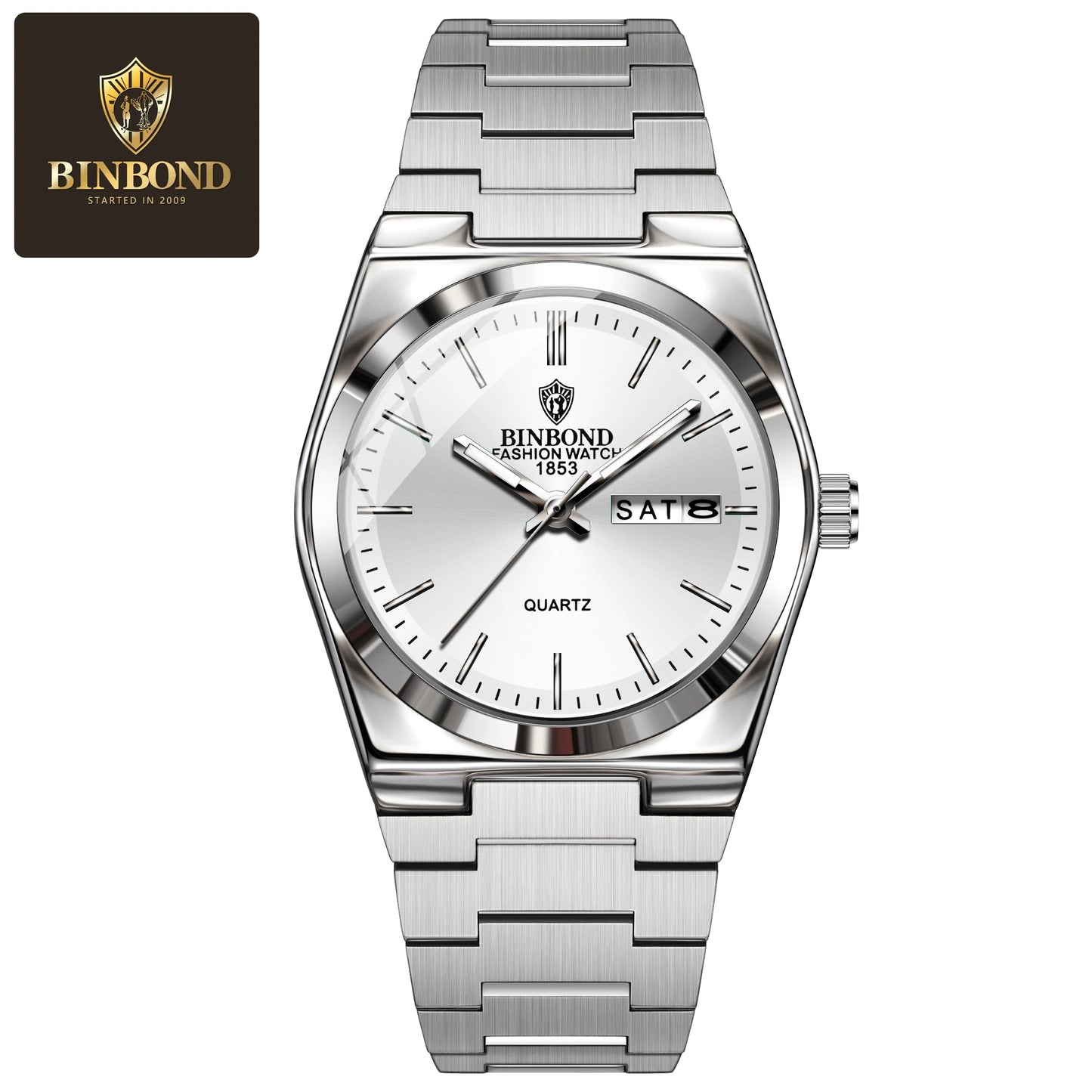 Montre femme BINBOND 103 - Montre à quartz ultra-mince à double calendrier