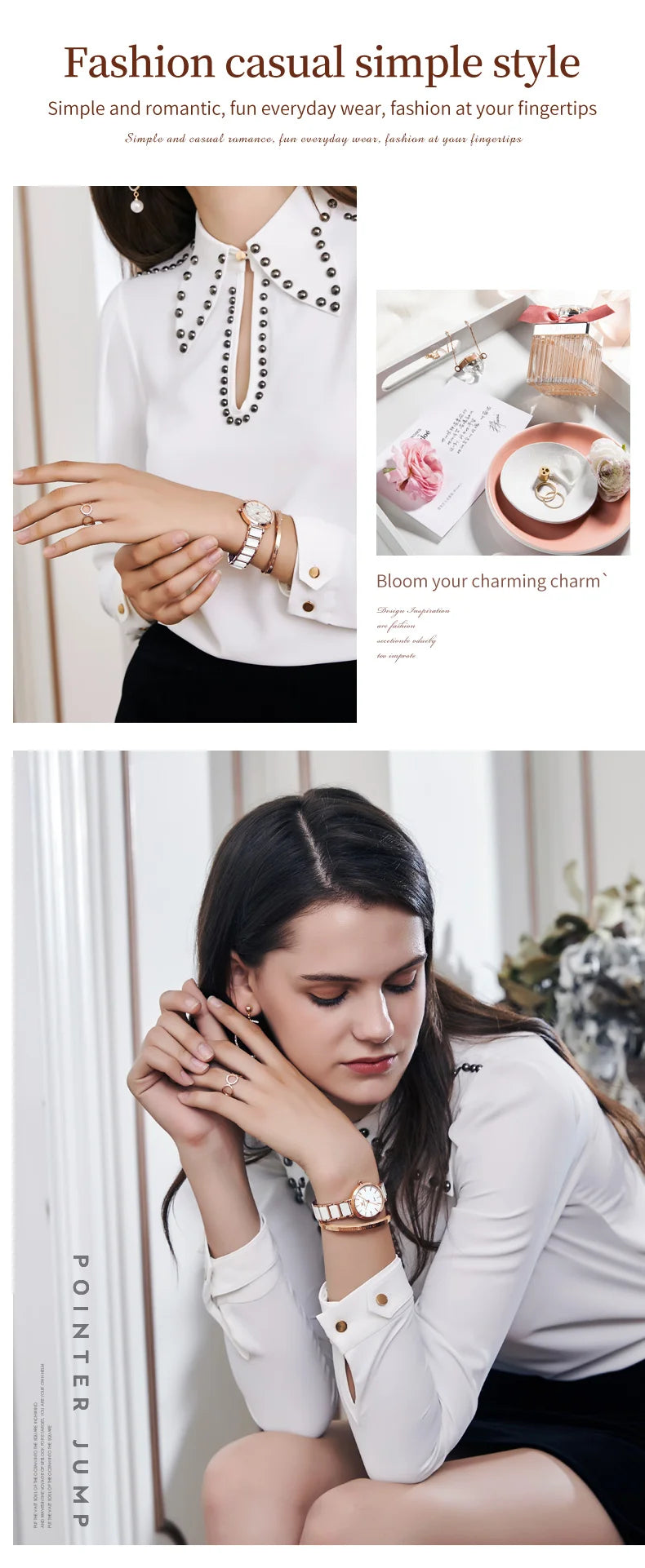 ساعة OLEVS النسائية - ساعة كوارتز فاخرة مقاومة للماء