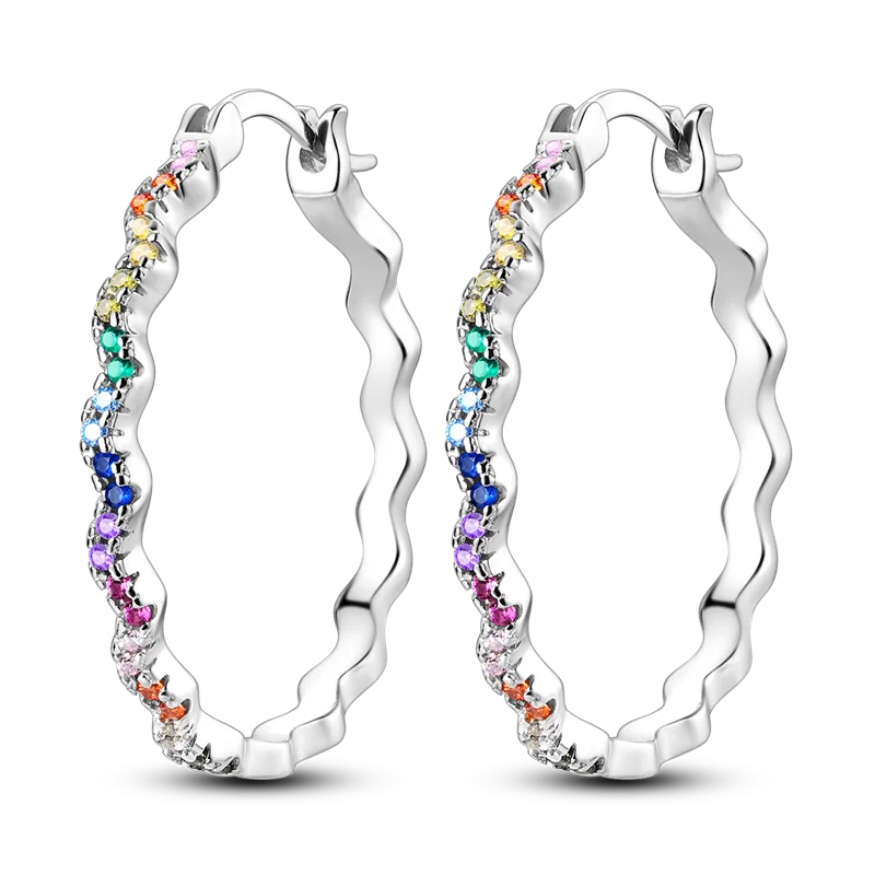 Boucles d'oreilles créoles en argent sterling 925 - Cadeau de mariage et de fiançailles