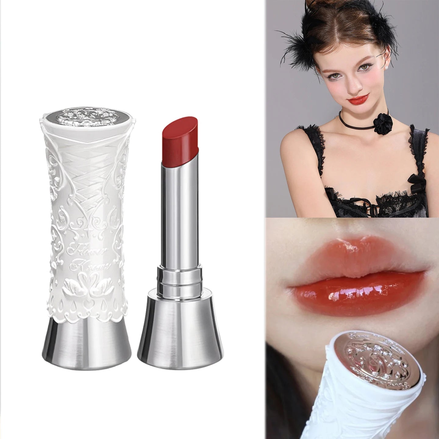 Gloss à lèvres teinté à l'huile - Maquillage hydratant végan pour les lèvres