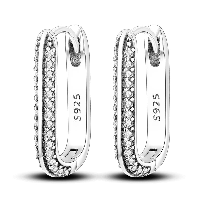 Boucles d'oreilles créoles en argent sterling 925 - Cadeau de mariage et de fiançailles